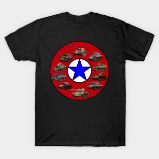 WW2 American Tanks Armored Vehicles T-Shirt